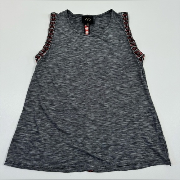 W5 Anthropologie Tribal Accent Heathered Tank Medium - Picture 8 of 8